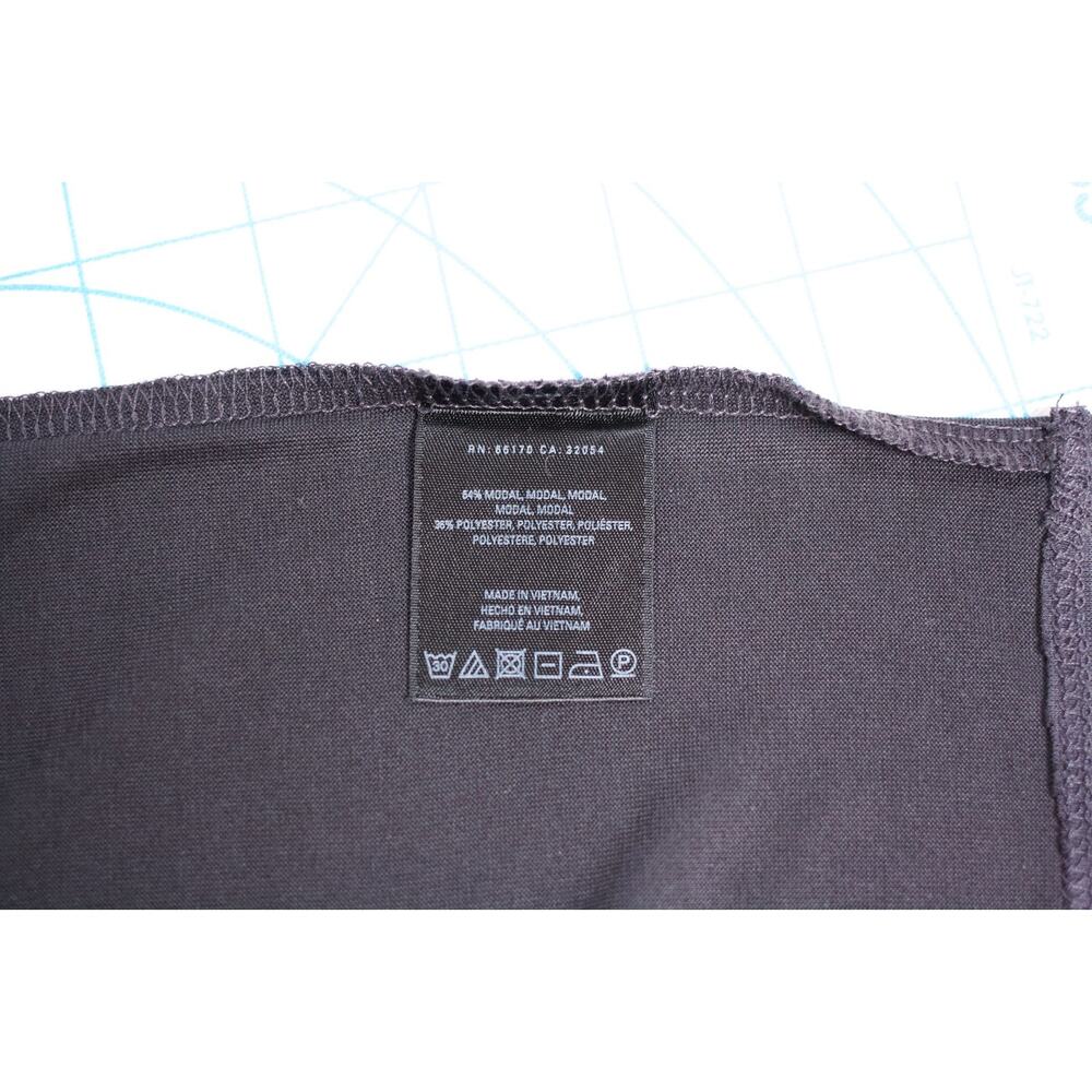 Maeve Women’s Medium Sleeveless Cowl Neck Dress Charcoal Gray Modal Midi - Picture 9 of 11